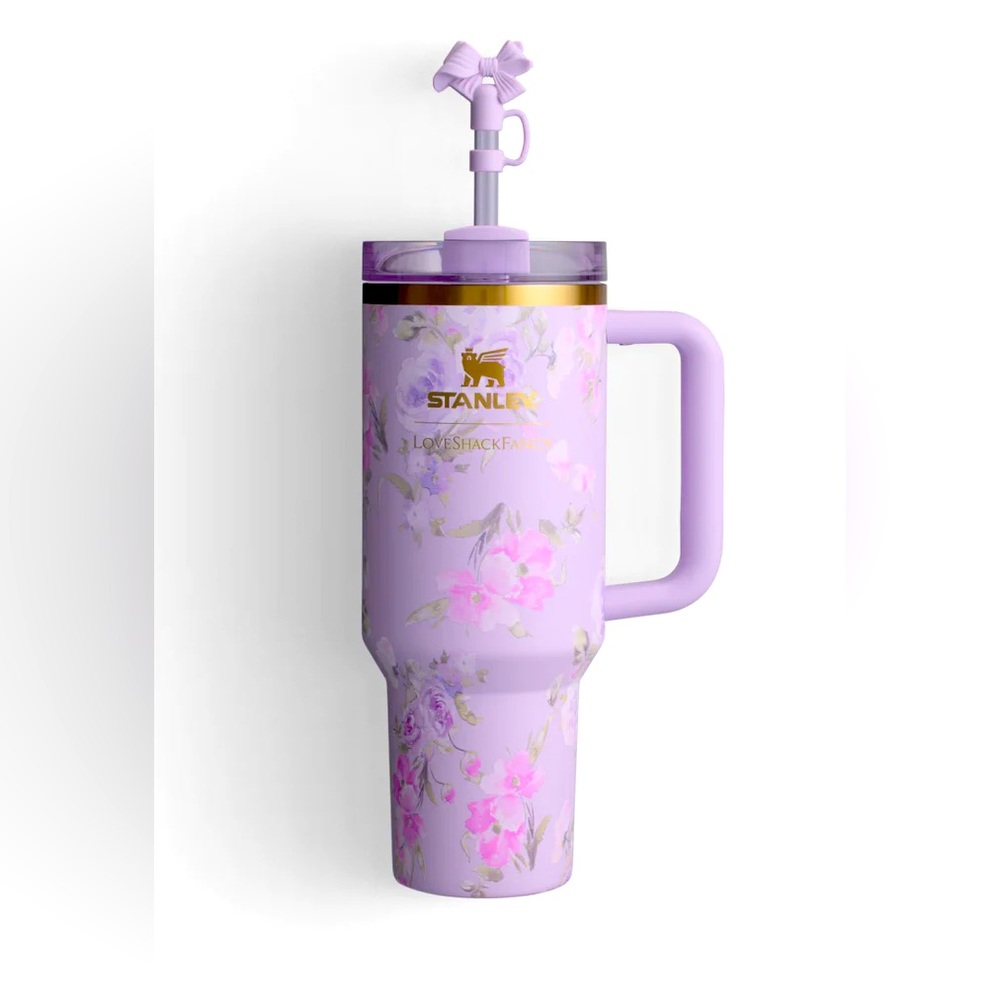 NEVER OPENED Stanley x LoveShackFancy 40oz Quencher NWT Purple Happy Thoughts